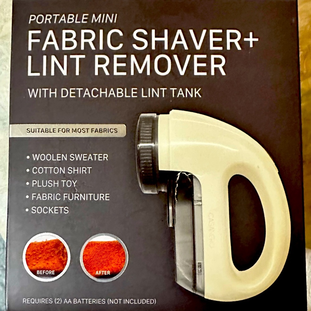 Fabric/ Pill sweater shaver with lint tank New